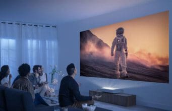 CES2023: 8K-s 150 hüvelykes közelre vetítő projektort mutatott be a Samsung CES2023 Samsung új projektorja- Premiere 8K