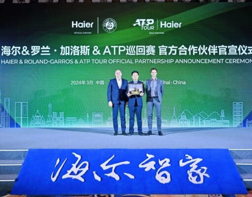 Haier továbbra is az ATP Tour és a Roland-Garros Tenisztornák Támogatója