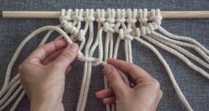 Makramé, mesterművek alapanyagai