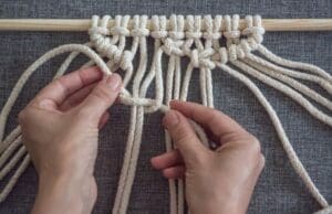 Makramé, mesterművek alapanyagai