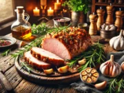 Fokhagymás rozmaringos sertéskaraj recept