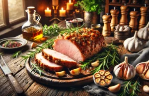 Fokhagymás rozmaringos sertéskaraj recept