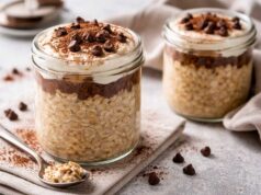 Tiramisu ízű krémes zabreggeli – kávés desszert reggelire, főzés nélkül