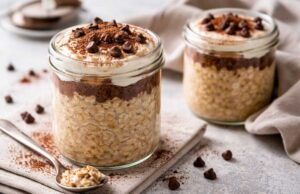 Tiramisu ízű krémes zabreggeli – kávés desszert reggelire, főzés nélkül