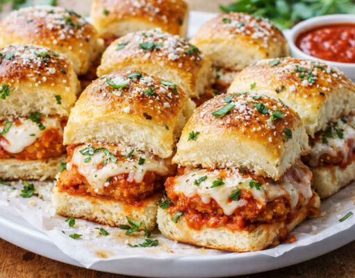 Csirkés parmezán mini szendvics – gyors, sajtos vendégváró recept