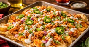 Buffalo csirkés nachos – a sütőben sült, sajtos, csípős kedvenc 20 perc alatt