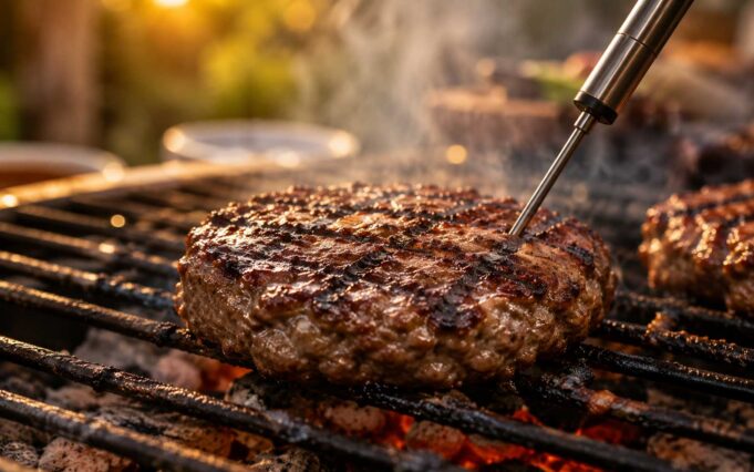 grill-hamburger erc pontosan megmutatjuk, meddig grillezd a húspogácsát véres, közepes vagy jól átsült eredményért, és milyen hibák rontják el a legtöbb otthoni grillezést.