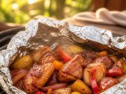 BBQ csirkés fóliacsomag: grillen vagy sütőben is tökéletes egytálétel BBQ csirkés fóliacsomag: grillen vagy sütőben is tökéletes egytálétel