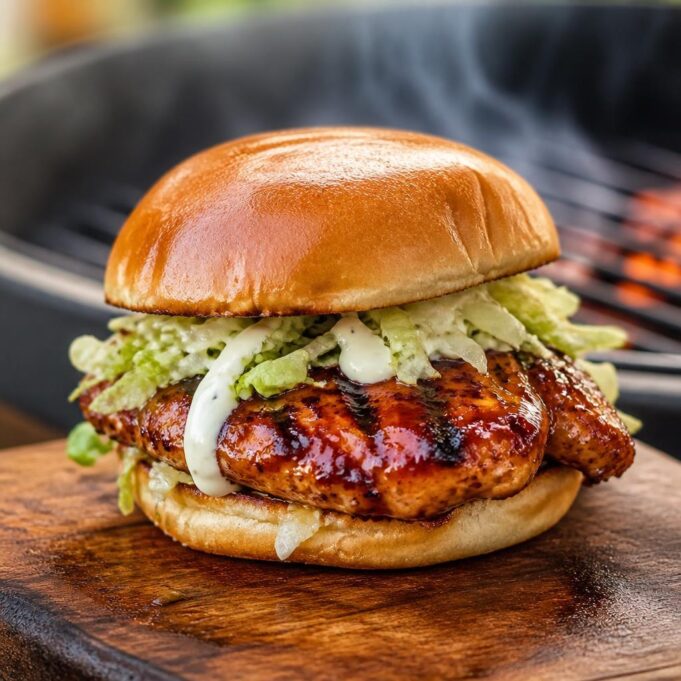 Málnás-chipotles grillcsirke szendvics: édes-csípős glazúr, ami nem ég oda