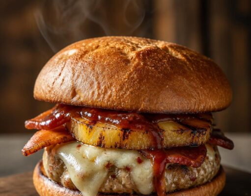 Édes-csípős BBQ szalonnás hawaii pulykaburger: a grillparti-sztár, ami tényleg egyensúlyban tartja az ízeket Édes-csípős BBQ szalonnás hawaii pulykaburger: a grillparti-sztár, ami tényleg egyensúlyban tartja az ízeket