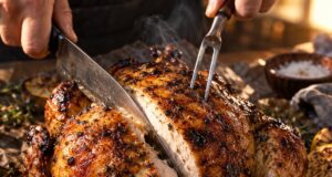 Grillezett egész csirke 3 hozzávalóból: ropogós bőr, szaftos hús Grillezett egész csirke 3 hozzávalóból: ropogós bőr, szaftos hús