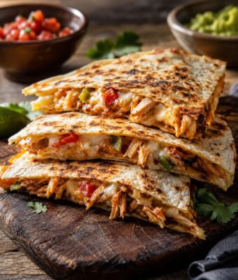Csirkés-baconös quesadilla: olvadt sajttal és ropogós tortillával Csirkés-baconös quesadilla: olvadt sajttal és ropogós tortillával