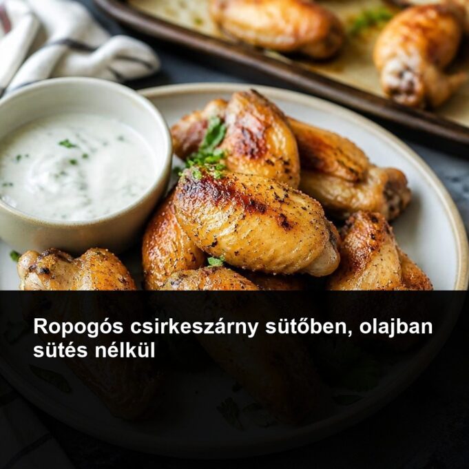 Ropogós csirkeszárny sütőben, olajban sütés nélkül