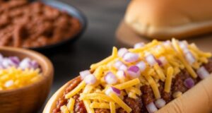 Klasszikus chili dog házi húsos raguval Klasszikus chili dog házi húsos raguval