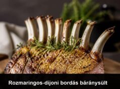 Rozmaringos-dijoni bordás báránysült Rozmaringos-dijoni bordás báránysült