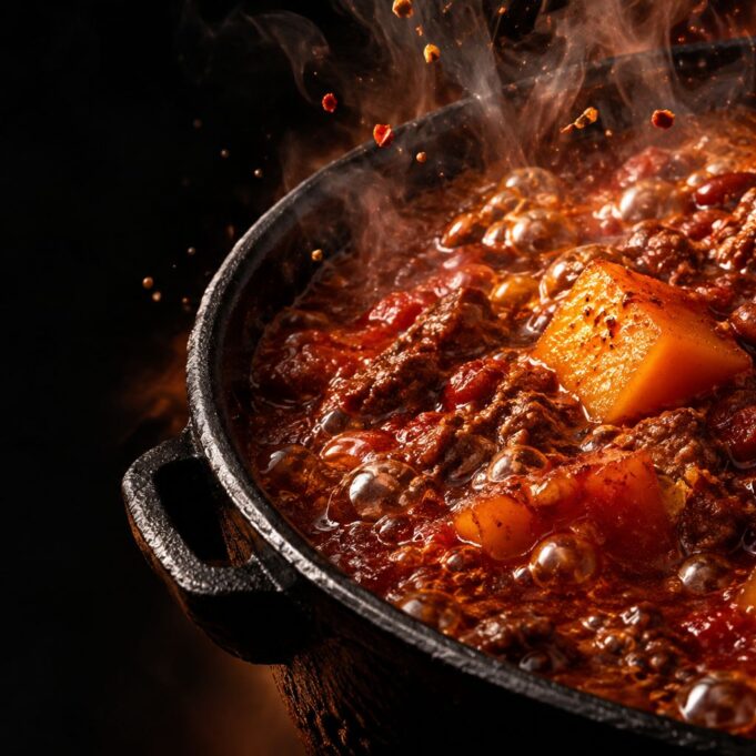 Sütőtökös marhachili egy lábasban Sütőtökös marhachili egy lábasban